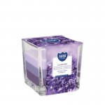 Tricolor Sivka - dekorativna sveča v kozarcu